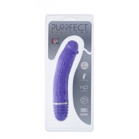 Фиолетовый вибратор-реалистик PURRFECT SILICONE VIBRATOR 6INCH PURPLE